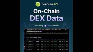 2024 CoinGecko OnChain DEX API  What and When to Use It [upl. by Eelloh]