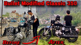 Bullet Classic 350 Full Modified in Nepal  Bullet Modified🔥thelordofmodification [upl. by Fannie]