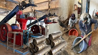 How Biomass Briquettes Are Made In Factory How To Make Biomass Briquettes [upl. by Aiykan]