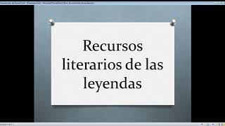 Recursos literarios de las leyendas [upl. by Hasseman119]