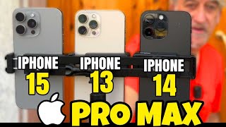 iPhone 15 Pro Max Vs 14 Pro Max Vs 13 pro MAX CONFRONTO CAMERA e DIFFERENZE [upl. by Bega]