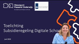 Webinar subsidieregeling Digitale School [upl. by Uahsoj]