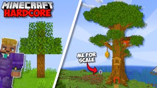 I Built THE ULTIMATE TREE HOUSE in Minecraft Hardcore 96 [upl. by Michelina459]