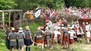 Varusschlacht nachgestellte Szenen im Freilichtmuseum Kalkriese [upl. by Rica]