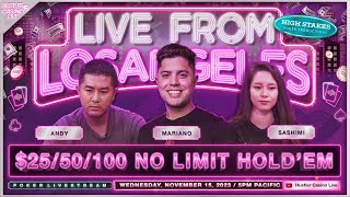 Andy Sashimi Mariano Efan amp Souzirou Play HIGH STAKES 2550100 Commentary by Christian Soto [upl. by Sachsse]