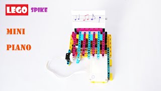 Simple Mini Piano  Building instructions  Lego Spike Prime [upl. by Ayram]