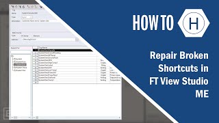 Repair Broken Shortcuts in FTView Studio Machine Edition [upl. by Atived]