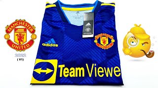 Manchester United jersey third kit 2122 player version  V1 Unboxing amp Review  ASMR [upl. by Assennav332]