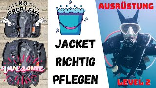 Tauchausrüstung pflegen  so reinigt ihr eure Tarierweste das Jacket [upl. by Aileahcim]