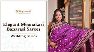 Premium Banarasi Meenakari Sarees  SINGHANIAS [upl. by Aros]