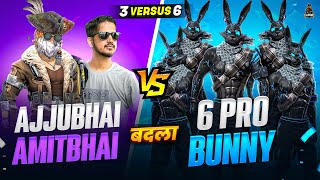 BADLA TIME😈6 PRO BLACK BUNNY BUNDLE VS AJJUBHAI AND AMITBHAI BEST CS FF GAMEPLAY  GARENA FREE FIRE [upl. by Care823]