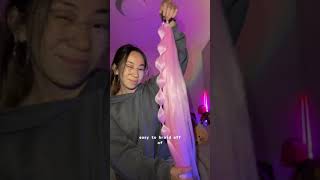 DIY Rave Hair Ponytails Easy Pink Rave Braids 💓 [upl. by Adym871]