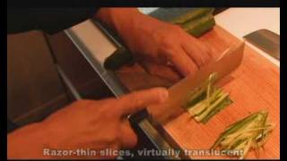 Traditional Unsui Vegetable Chopping Knife Nakiribocho [upl. by Felt]