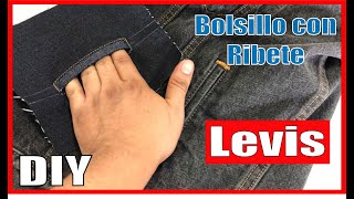 🔴 Bolsillo con ribete tipo Levis para chamarra  How to make a single welt pocket for Jacket 🔴 [upl. by Florance]