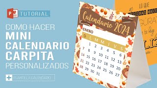 Como hacer MINI CALENDARIO CARPITA PERSONALIZADO 2024 [upl. by Noj]