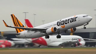 50fps  Tigerair Australias New 737800  Landing and Takeoff Melbourne Airport VHVOR [upl. by Laurent787]