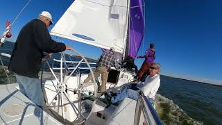 J105 Spinnaker Hoist and Takedown Compilation With Onboard Discussion [upl. by Landers]