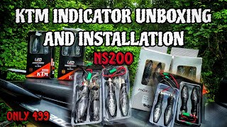 Ktm indicator unboxing amp installation on Ns200  Ns200 bs6 [upl. by Ecirtnahc]