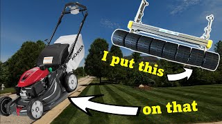 Lawn Striper Put On A Honda Mower  Lawn Stripes Using A Honda Mower [upl. by Prescott]