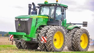 JOHN DEERE 9510R amp 8285R Traktoren im Einsatz  Bodenbearbeitung  Cultivating [upl. by Delano]