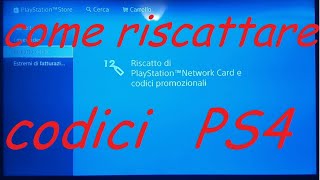 PS4 come riscattare codici o abbonamento [upl. by Mcconnell]