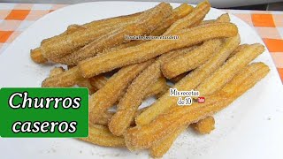 RECETA DE CHUROS  CHURROS MEXICANOS CON AZÚCAR Y CANELA [upl. by Ahsitan]