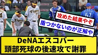 【謝罪】DeNAエスコバー、頭部死球の後速攻で謝罪【反応の方】【反応集】【プロ野球反応集】【2chスレ】【5chスレ】 [upl. by Cookie318]