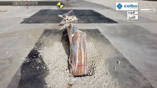 TRIGLASS® Fiberglass Utility Poles  Crushing resistance test at 100 kmh [upl. by Hobey601]