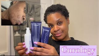 My CUROLOGY Morning and Nighttime Skincare routine  Black skin  Hyperpigmentation [upl. by Utas]