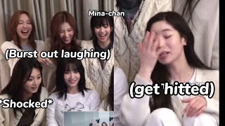 dahyun revealed that she got hit by mina during shooting [upl. by Liamsi]