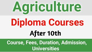 Agriculture diploma after 10th  agriculture diploma courses after 10th full details in Hindi [upl. by Astrahan]