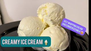 Creamy Ice Cream🍦 with Just 2 Ingredients 🤯 the Easiest Recipe 👍 [upl. by Noyad]