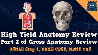 High Yield Anatomy Review Part 2 USMLE Step 1 NBME CBSE and NBME CAS [upl. by Vick]