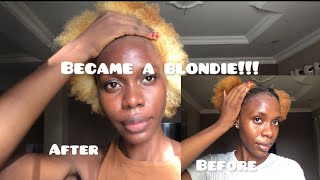 4C Hair Blonde Transformation From Ginger to Blonde Easy Steps diy hair dye tutorial [upl. by Scotney102]