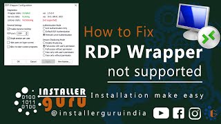 rdp wrapper not supported windows 10 fix RDP wrapper error in Windows 10🔥💻 Englishinstallerguru [upl. by Neeron]