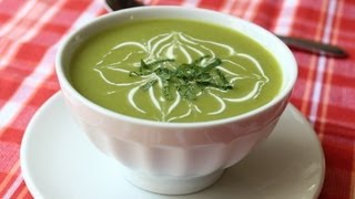 Chilled Sugar Snap Pea Soup  Cold Spring Pea Soup [upl. by Ruhtracam]