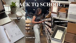 PREP FOR SCHOOL supply shopping planner setup my tips for studying amp more [upl. by Dao]