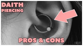 Daith Piercing Pros amp Cons  Lulus Body Piercing [upl. by Lalo]