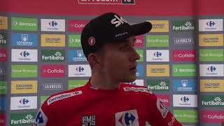 Michał Kwiatkowski  post race interview  Stage 3  Tour of Spain  Vuelta a España 2018 [upl. by Pernick]