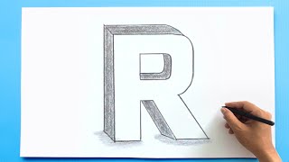 3D Letter Drawing  R [upl. by Peers]