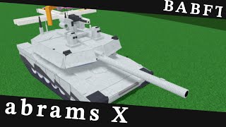 Babft  abrams X  Introducing the Abrams X I made roblox babft [upl. by Blinnie]