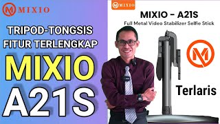 Mixio A21S 180 cm Tripod– Tripod Tongsis Bluetooth Terbaik [upl. by Marteena142]