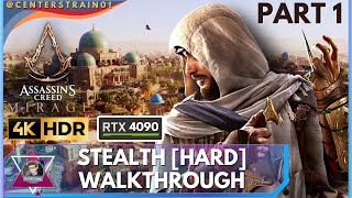 Assassins Creed Mirage Stealth Walkthrough HARD Part 1 quot The Hidden Onesquot [upl. by Sears]