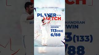 BCCI India Player of the Match Ravichandran Ashwin Test Series Most Runs cricket short 😎😎💯💯👑👑 [upl. by Llehsem]