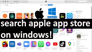 how to search apple app store on windows [upl. by Ellerey]