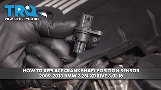 How to Replace Crankshaft Position Sensor 20092013 BMW 328i xDrive 30L I6 [upl. by Haughay]