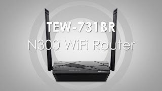 TRENDnet N300 WiFi Router  TEW731BR [upl. by Enimzaj]