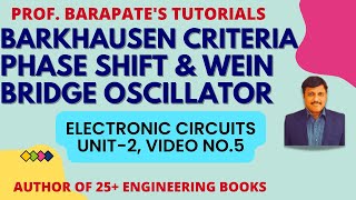 BARKHAUSEN CRITERIA WEIN BRIDGE AND PHASE SHIFT OSCILLATOR [upl. by Owens527]