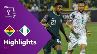 Ghana v Nigeria  FIFA World Cup Qatar 2022 Qualifier  Match Highlights [upl. by Nallad]