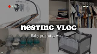 NESTING VLOG full term pregnant nursery do up [upl. by Roseanne]